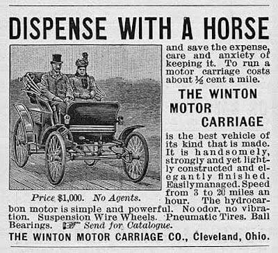 Worlds First Car Ad 1898